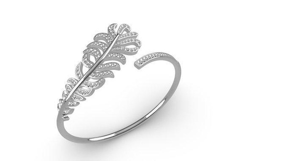 tennis braccialetto giro 3d modello collezione gioielleria braccialetti gioiello diamante oro cad 3dmodel bianca rinoceronte argento ottone platino prototipazione perline moda rosa 3d print model - Mito3D