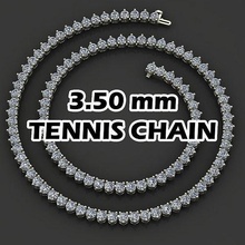tennis catena collana cubano collegamento miami monaco braccialetto linkchain oro argento gioiello gioielleria 3dprint stampabile diamante braccialetti collane 3d print model - Mito3D