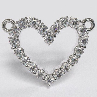 tenis kalp kolye 3d takı mücevher kalpler cgi yazdırılabilir elmas elmaslar 3d print model - Mito3D