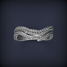 tentacoli polpo gioielleria squillare 3d stampa modello moda oro design nozze arte argento stampabile bianca platino brillante unico anelli bellezza 3d print model - Mito3D
