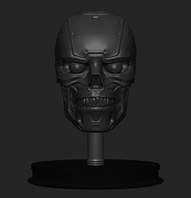 terminador rev 9 cabeza rev9 figura estatua mech escultura robótico cibernético ciencia ficción futuro 3dprint 3dart robot cyborg Arte esculturas 3d print model - Mito3D