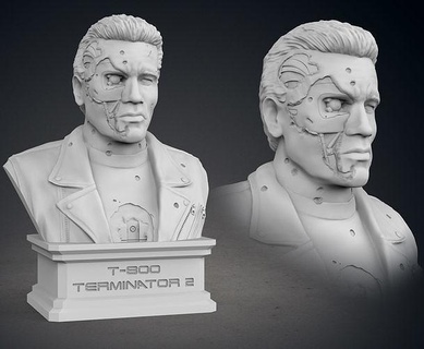 sonlandırıcı t 800 büst yargı Arnold Schwarzenegger Arnie Hollywood film yarı robot heykel Sanat klasik epik doksanlar Skynet vücut geliştirme heykeller 3d print model - Mito3D