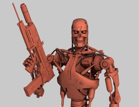 terminador t 800 endoesqueleto 3d impresión personaje skynet cyborg máquina max modelo robot cráneo robótico imprimible pasatiempo bricolaje diy robótica 3d print model - Mito3D