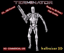 terminator t-800 endoskeleton pose 1 t 800 character cyborg machine model robot skull robotic mechanical sci fi skynet mech arnold mecha fallout apocalyptic games toys 3d print model - Mito3D