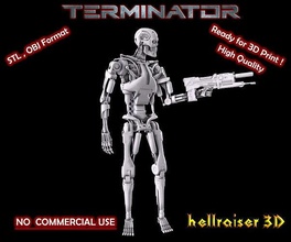 terminator t-800 endoskeleton pose 4 t 800 character cyborg machine model robot skull robotic mechanical sci fi skynet mech arnold mecha fallout apocalyptic games toys 3d print model - Mito3D