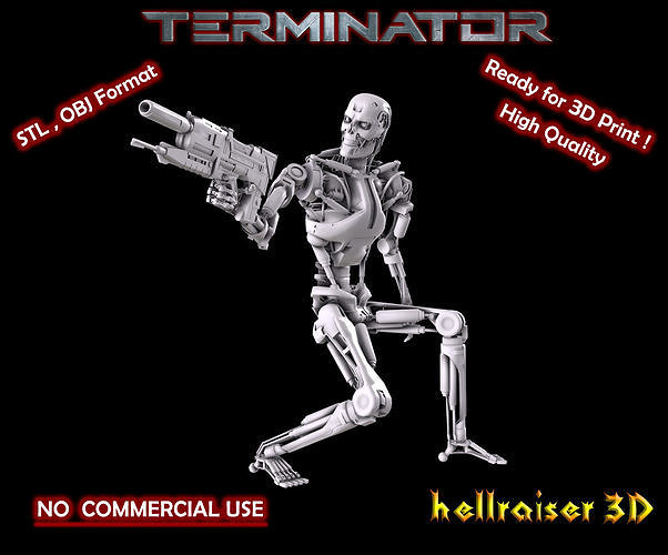 terminateur 800 endosquelette pose 5 personnage cyborg machine modèle robot crâne robotique mécanique sci skynet mech arnold mecha tomber apocalyptique jeux jouets 3D print model - Mito3D