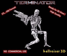 terminator 800 endoskelett pose 5 charakter cyborg maschine modell roboter schädel mechanisch sci fi skynet mech arnold mecha ausfallen apokalyptisch spiele spielzeuge 3d print model - Mito3D
