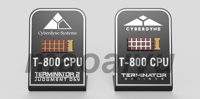 sonlandırıcı t2 t5 t 800 İşlemci yonga 3d Yazdır bilim fi film destek Skynet hobi kendin yap 3D print model - Mito3D