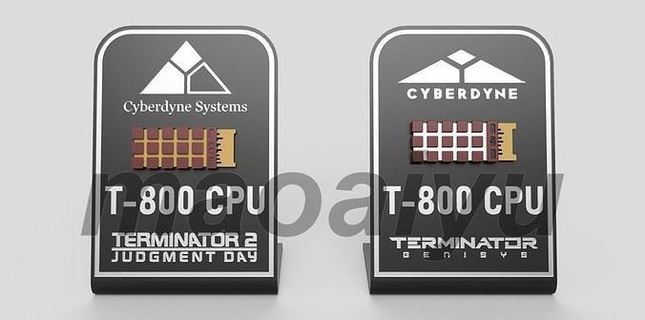 terminator t2 t5 t-800 cpu chip 800 3d print sci fi movie prop skynet hobby diy 3d print model - Mito3D