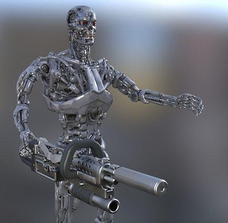terminator t800 stl 800 robot cyborg figurine sculpture printable arnold model 3d sci fi art sculptures 3d print model - Mito3D