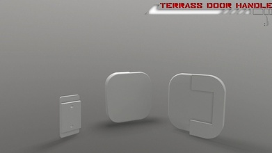 teras kapı kolu ev almakta dışarıda açık 3d print model - Mito3D