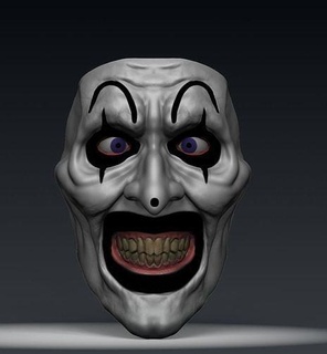 terrifiant masque visage cosplay horreur art sculptures 3d print model - Mito3D
