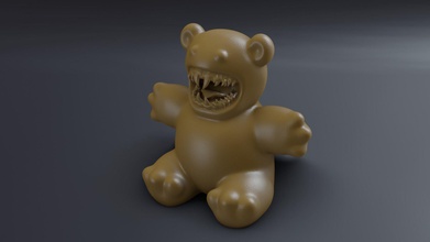 terrorbear Urso pelúcia animal criatura monstro brinquedo fofa 3dprint jogos brinquedos 3d print model - Mito3D