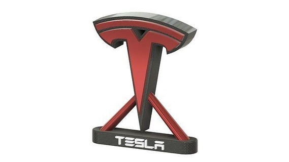 Tesla logo sarhoş dekor Oto elektrik araç araba model Elon spor Sanat işaretler logolar 3d print model - Mito3D