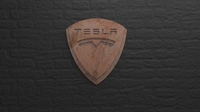 tesla logo cars icon symbol gadget 3d electric art sculptures 3d print model - Mito3D