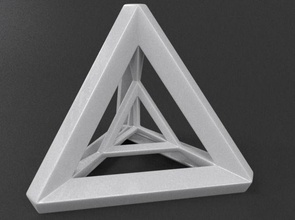 tetra prisma tetraeder mathematisch skulptur pyramide heilig geometrie mystisch spirituell magie ritual kunst geometrisch gestalten polyeder drucken druckbar mixer 3d 3d print model - Mito3D