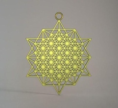 tetraedro estrella 64 arena sagrado geometría diseño patrón Arte geométrico colgante pendiente deco forma poliedro matemáticas joyería joya colgantes 3d print model - Mito3D