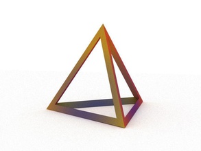 Tetraeder regulär Pyramide Polyeder geometrisch gestalten Dreieck Mathart Mathematik platonisch Feststoffe mathematisch Kunst 3d print model - Mito3D
