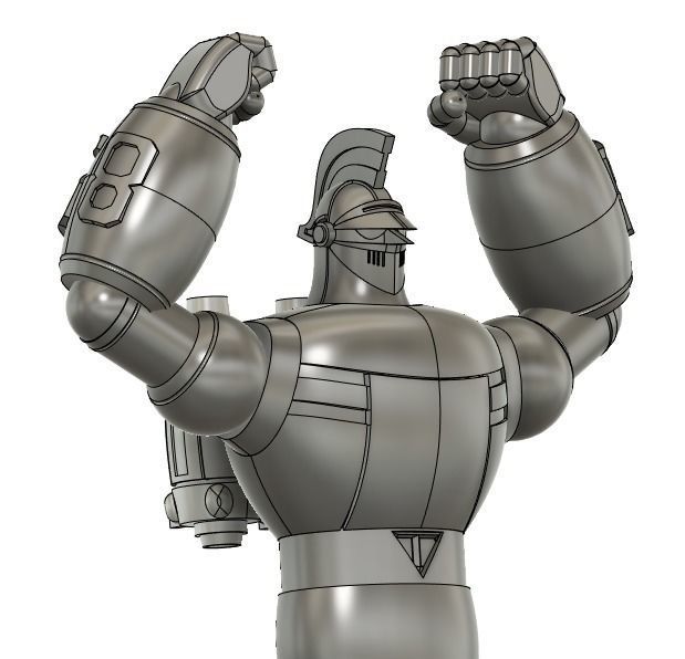 tetsujin28 lucha pose 3d impresión modelo 45cm robot superrobot figura pasatiempo bricolaje diy 3D print model - Mito3D