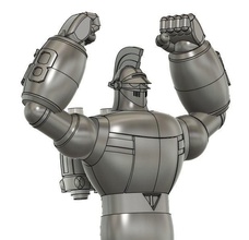 tetsujin28 lucha pose 3d impresión modelo 45cm robot superrobot figura pasatiempo bricolaje diy 3d print model - Mito3D