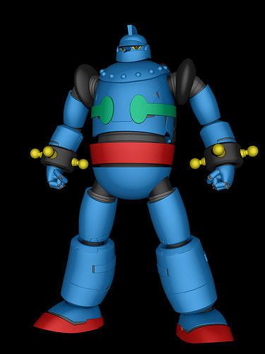 Tetsujin 28 3d impressão brinquedo mecha robô anime jogos brinquedos 3D print model - Mito3D