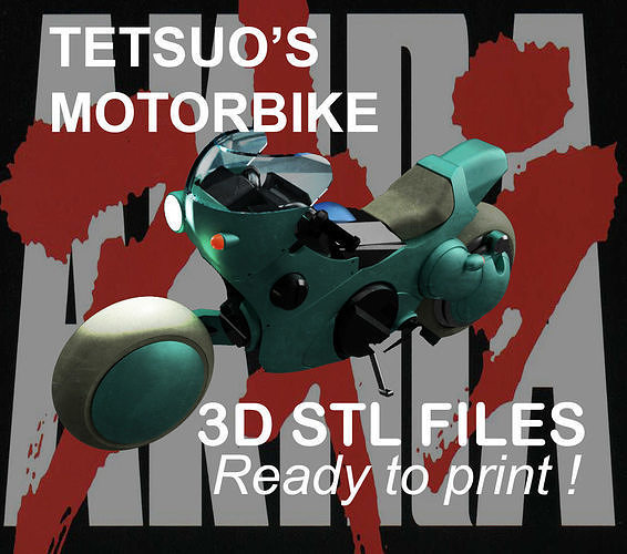 tetsuo s motorbike movie akira moto kaneda model otomo manga tokyo games toys 3D print model - Mito3D