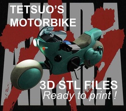 tetsuo s moto filme akira kaneda modelo otomo manga tóquio jogos brinquedos 3d print model - Mito3D