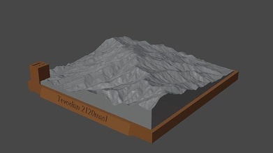 tevodian mountain landscape volcano terrain environment nature photogrammetry elevation dem science 3d print model - Mito3D