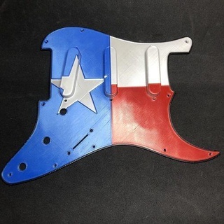 Texas bandera rasguño defensa estratocaster texano Estados Unidos guitarra guitarras guitarrista fenderstrat empezar pasatiempo bricolaje diy 3d print model - Mito3D