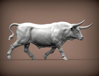Texas longhorn raza toro vaca carne escultura ganado bovino animales mamífero 3d impresión granja herbívoro filete esculturas vaquero Arte 3d print model - Mito3D