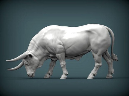 Texas longueur race taureau vache boeuf sculpture bétail bovine animaux mammifère 3d impression ferme herbivore Viande steak sculptures cow boy art 3d print model - Mito3D