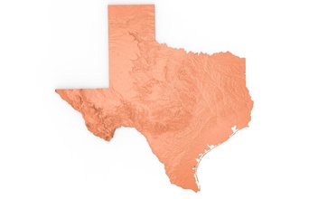 texas relief map art maps united states 3d printer other america national geography region usa world us 3d print model - Mito3D