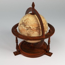 textured antique globe house earth planet geography science terra map longitude nasa atlas latitude orbit decor 3d print model - Mito3D