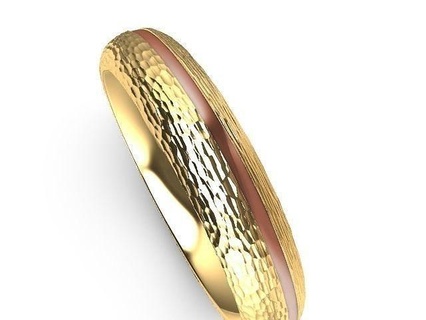 textured designer band stl verified jewelry jewellery ring fashion stylish prototype printable gold 3d cad texture engagement wedding rings 3d print model - Mito3D