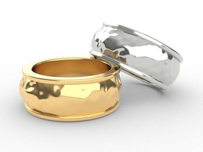 strukturiert Herren Designer Ring Chrom Design Stahl modern Männer Schmuck Gold Silber Mode Ringe 3d print model - Mito3D