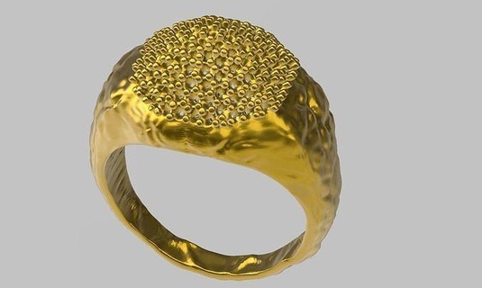 dokulu zirve elmas döşemek yüzük stl doğrulandı mücevher takı yazdırılabilir moda prototip oluşturma 3d cad şık tasarım modaya uygun cazibe mühür tasarımcı Beyan hafif Metin nişan düğün yüzükler 3d print model - Mito3D