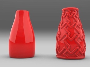 strukturiert einfach blume vasen stl dateien verifiziert vase innere zuhause haus design blumen dekor dekorativ 3d cad druckbar stilvoll modern zubehör haushaltswaren 3d print model - Mito3D