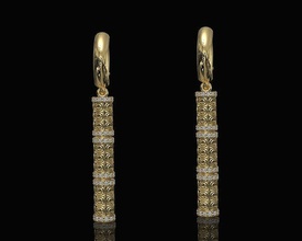 strukturiert Stangen earrings v2 3d druckbar stl Schmuck Gold Silber Platin Sterling Edelsteine brillant Frauen modern klassisch Geschenk Mode Ohrringe Ohrring 3d print model - Mito3D