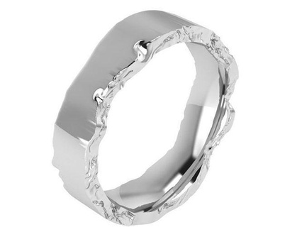 strukturiert Hochzeit Band 0779 Ring Gold Diamant pflastern Schmuck Silber Herstellung Mode Design Engagement Juwel druckbar Sterling Armband kubanisch Ohrring Halskette Anhänger Ringe 3d print model - Mito3D