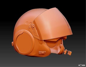 tfa wing pilot helm 3d drucken bereit tod soldat passen cosplay rüstung 3dprint mode 3d print model - Mito3D