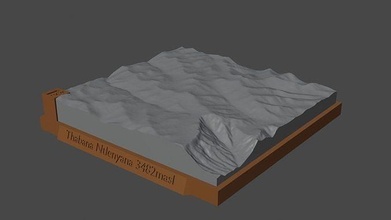 seja feliz Melhor montanha panorama vulcão terreno Ambiente natureza fotogrametria elevação dem Ciência 3d print model - Mito3D