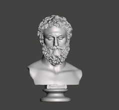 tales of miletus fracasso 3d impressão contos mileto filósofo grego ciência matemático astrônomo socrático escultura estátua arte esculturas 3d print model - Mito3D