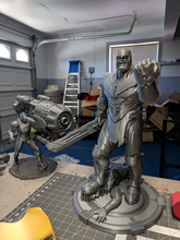 thanos vengadores final figura estatua escultura juguetes calientes nikko hombre acero capitan america busto cómic juegos 3d print model - Mito3D