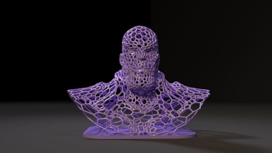 thanos de voronoi do busto 3d impressão 3dprinting o design a arte estátua printable coleção moderno retrato esculturas 3d print model - Mito3D