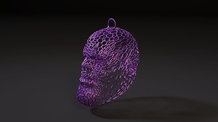 thanos noël arbre décoration merveille vengeurs tête balle statue sculpture noir décoratif décor art maison cadre lampe câble 3d print model - Mito3D