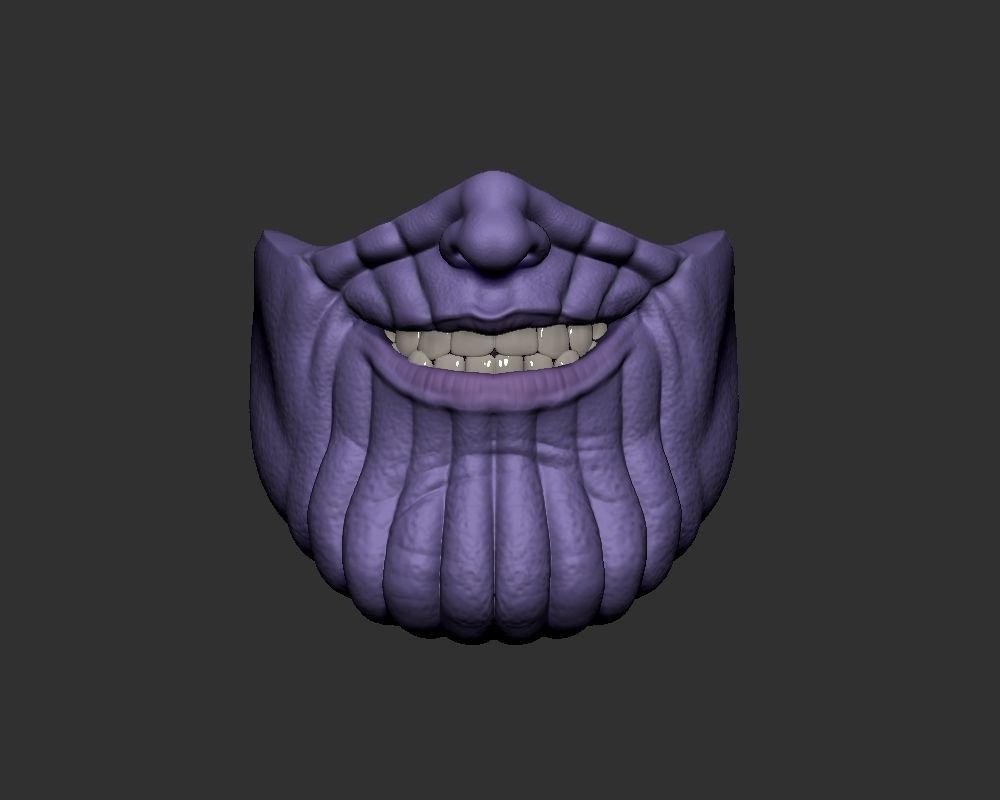 thanos face mask avenger marvel hero superhero mark facemask covid corona virus kit figure 3dprint statue miniature scifi fashion miniatures figurines 3D print model - Mito3D