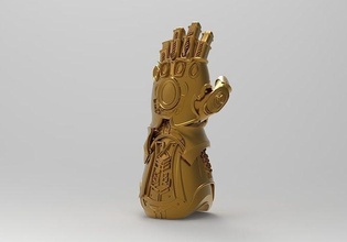 thanos infinito guante miltónico medieval víspera santos juegos juguetes 3d print model - Mito3D