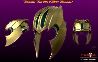 thanos infinito guerra capacete a moda o 3d imprimir infinitywar vingadores cosplay outros 3d print model - Mito3D