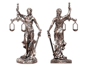 temalar heykel adalet tanrıça takı femida heykelcik kadın yasa ölçekler korkulan avukat sanat heykeller bronz tartı 3d print model - Mito3D