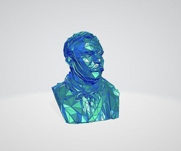 Théodore Roosevelt buste filaire voronoi Wiremesh engrener décor statue moderne art décoration câble 3d sculpture lowpoly nounours Président Etats Unis 3d print model - Mito3D
